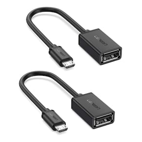 Cabo OTG UGREEN Micro USB para USB Micro USB 2.0, pacote com 2 unidades, preto