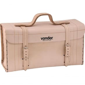 Maleta De Couro 440x150x230cm Marrom Natural - Vonder