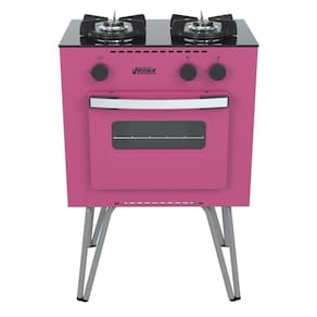 Fogao 2 Bocas Venax Mini Cook Pink Gas Glp
