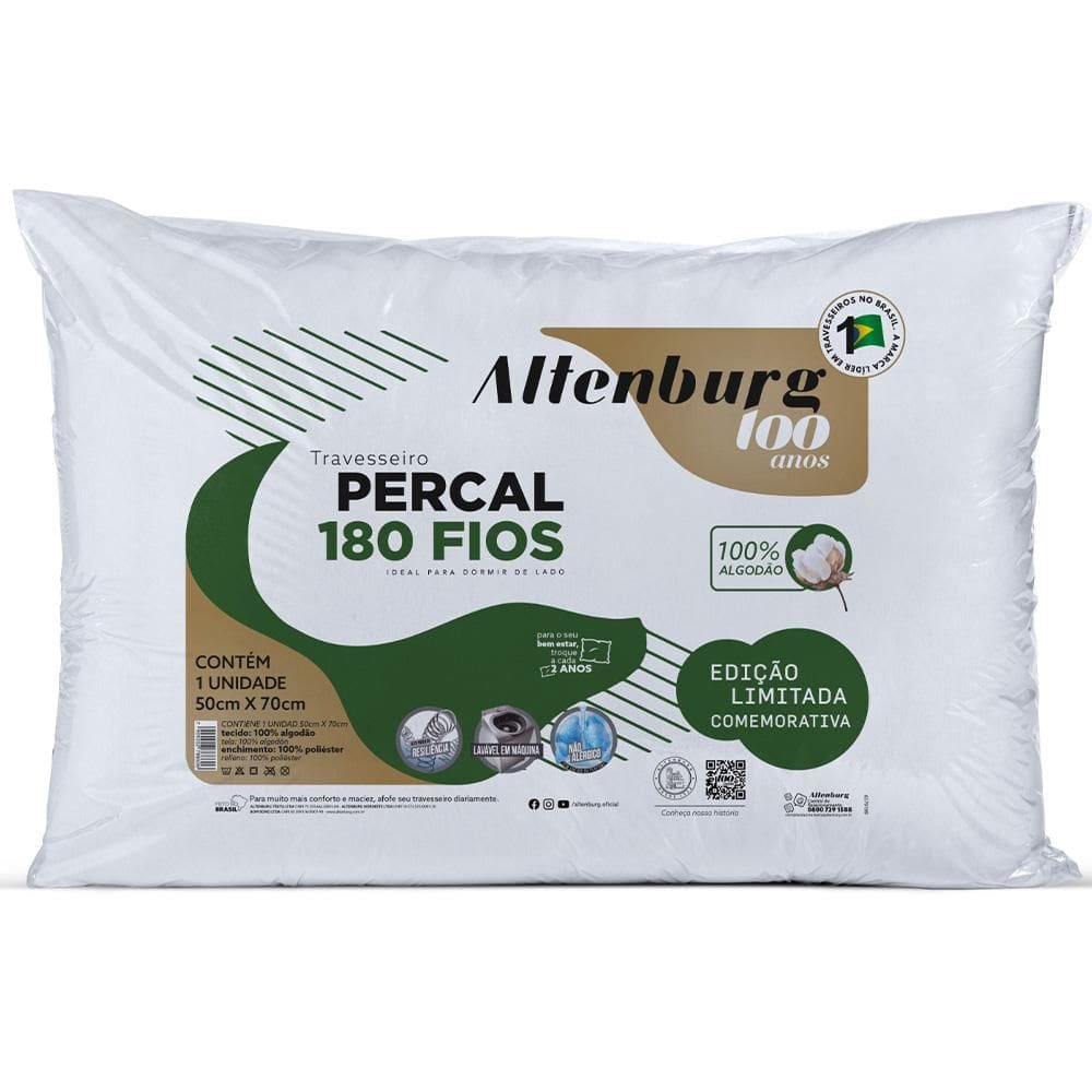 Travesseiro 70cm x 50cm Fibra Altenburg