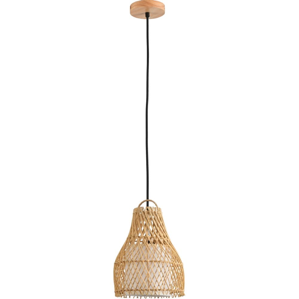 Pendente Ôtaki Ø18x25cm Rattan - 3 Metros De Cabo