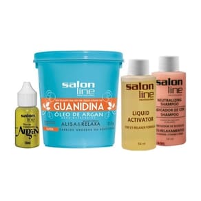 Salon Line Guanidina Óleo De Argan Super Alisa Relaxa 215Gr