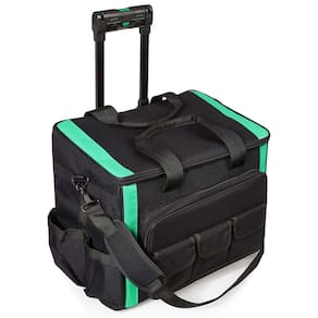 Bolsa de ferramentas Amazon Basics Lighted Roller 20 bolsos preta