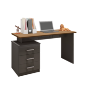 Mesa Flay Para Escritório 3 Gavetas Escrivaninha Com Borda