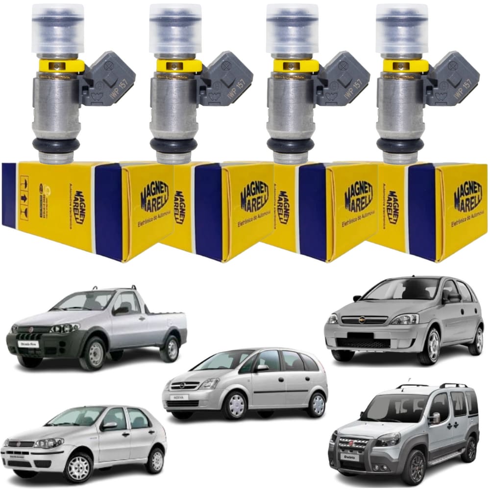 4 Bico Injetores Palio Strada Doblo Corsa 2003 a 2020 IWP157