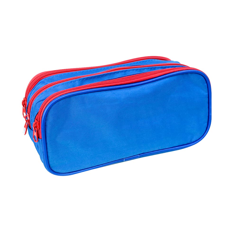 Estojo De Nylon Com 3 Divisórias 21,5Cm