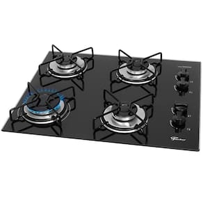 Cooktop 4 Bocas Fischer Aramado Chama Tripla Superautomático, Preto