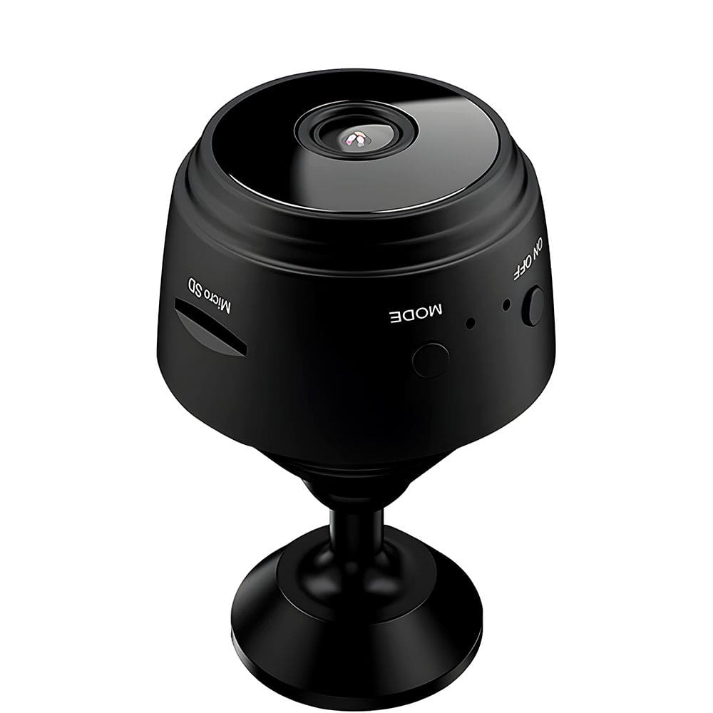 Mini Câmera de Segurança HD A9, Wi-Fi 1080P HD, Grava em Cartão de Memória, Visão Noturna, Preto