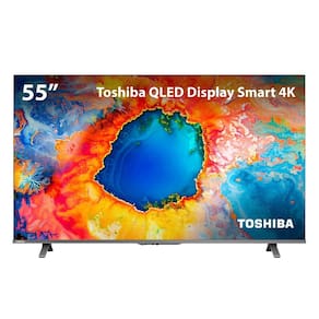 Smart TV QLED 55 4K Toshiba 55C450NS Google TV 3 HDMI 2 USB Wi-Fi - TB035M