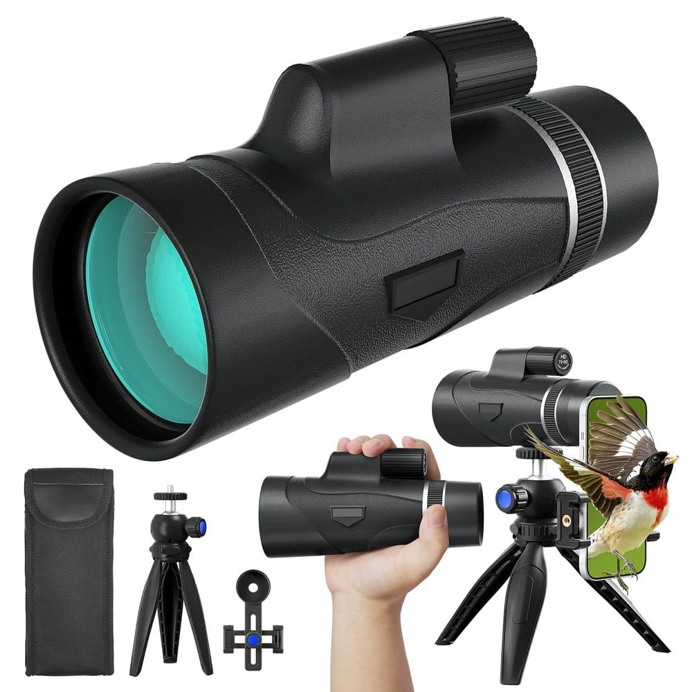 Monocular URBANCOAST 15x50 HD de alta potência com adaptador de telefone