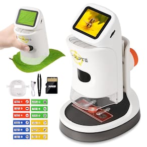 Microscópio Koolpte 100-1000X com tela LCD de 2 “para crianças