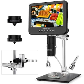 Microscópio digital LINKMICRO LM246MS 2000X com 3 lentes 7" HDM
