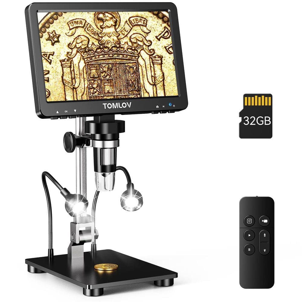 Microscópio digital TOMLOV DM9 Pro 7 HDMI 16MP 1200X com IPS