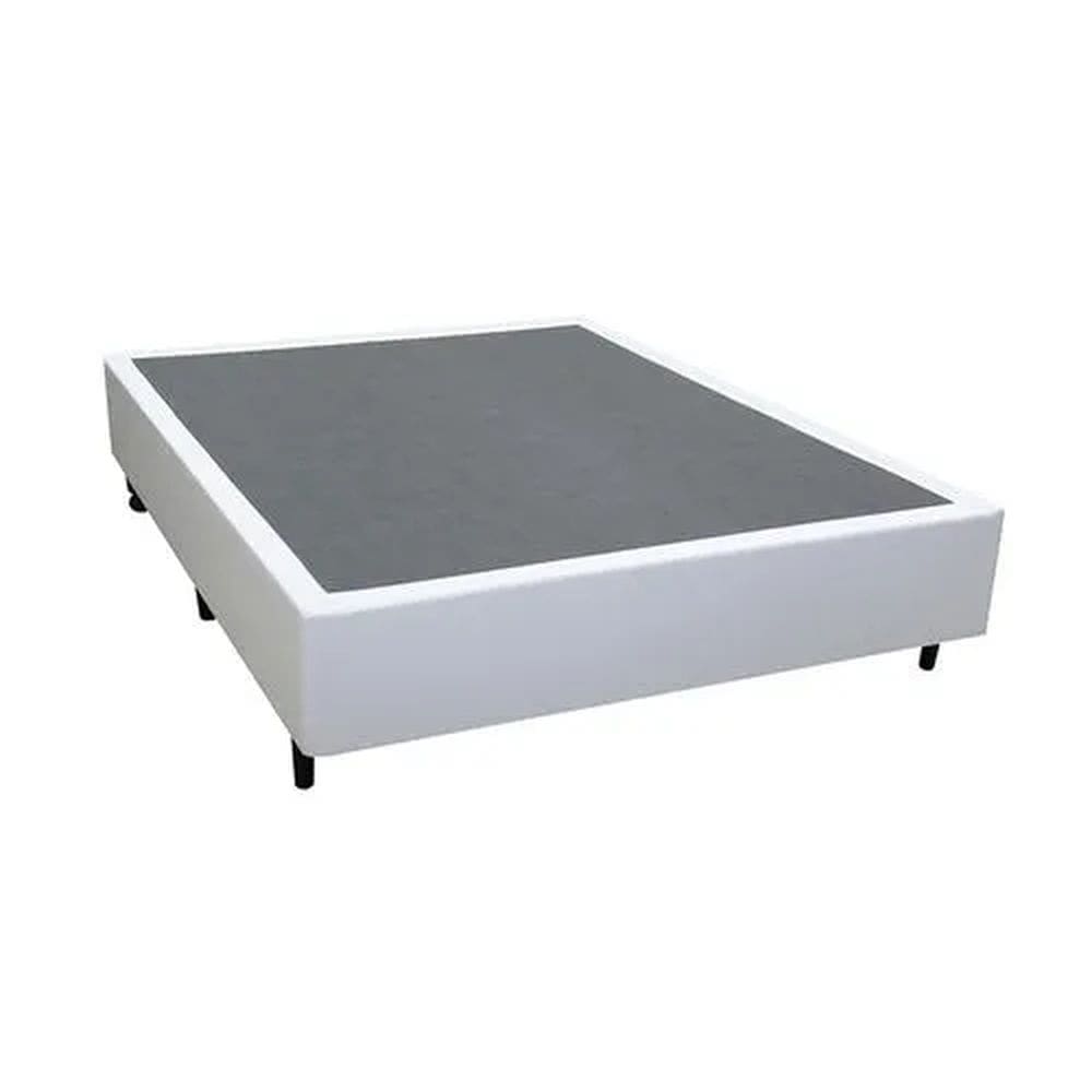 Base Box Viuvão Blindado Linhão Branco 128Cm de Largura