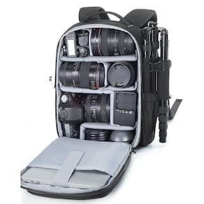 Mochila para câmera BAGSMART Small DSLR SLR com compartimento para laptop de 13"