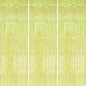 Pano de fundo com franja metálica DECOCKRAT verde transparente 1x2,5 m 3 Pa