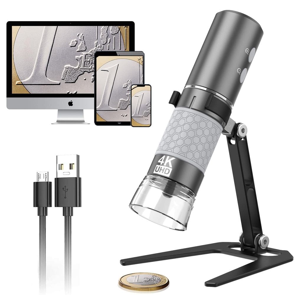 Microscópio digital sem fio Bysameyee 4K HD para , Andr