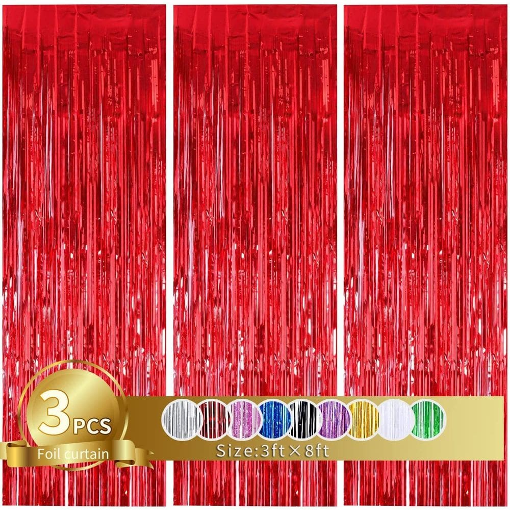 Pano de fundo Party Streamers TONIFUL Red Door, 3 unidades (3 m x 2,5 m)