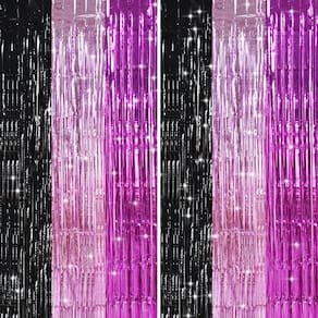 Decoração de flâmulas de festa TONIFUL Black Pink Door