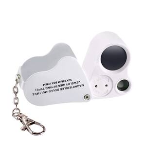 Joias LED iluminadas portáteis 30X 60X da Magnifier Jusion