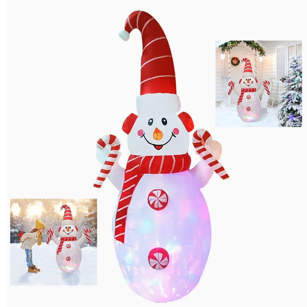 Boneco de Neve Inflavel Natal Iluminado Natalino Grande Festa Decoraçao Casa Jardim Entrada Porta