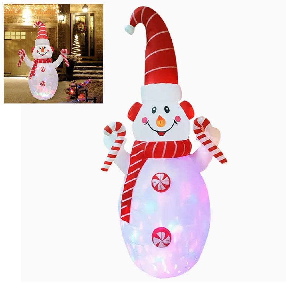 Boneco de Neve Inflavel Natal Natalino Iluminado Grande Decoraçao Festa Casa Jardim Comercio Shopping Loja