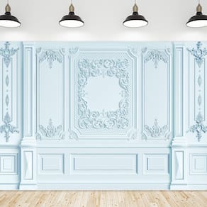 Pano de fundo fotográfico Riyidecor azul, tecido de poliéster de 2,1 x 1,5 m