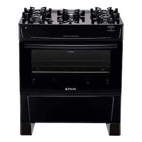 Fogão A Gas 5 Bocas Atlas Monaco Top Glass Preto Bivolt