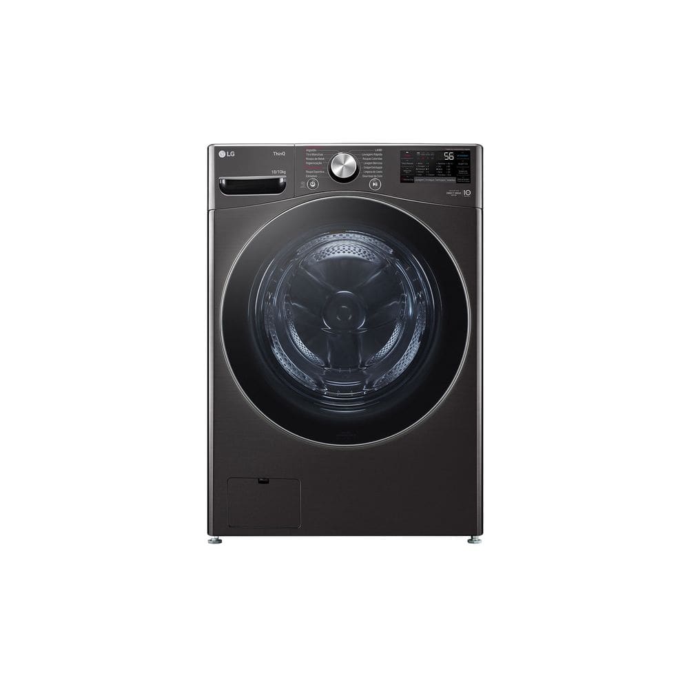 Lava e Seca LG Smart 18kg Black Inox com Inteligência Artificial AIDD™ (WD18BV2S6B) - 220V