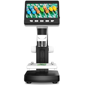 Microscópio T TAMLY Digital LED 50x-1000x 2MP com tela de 4,3"