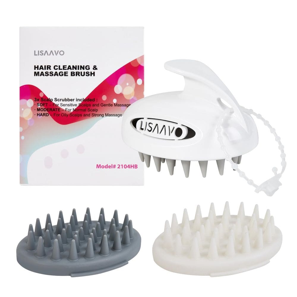 Massageador de couro cabeludo LISAAVO Hair Growth, pacote com 3 cerdas antiaderentes