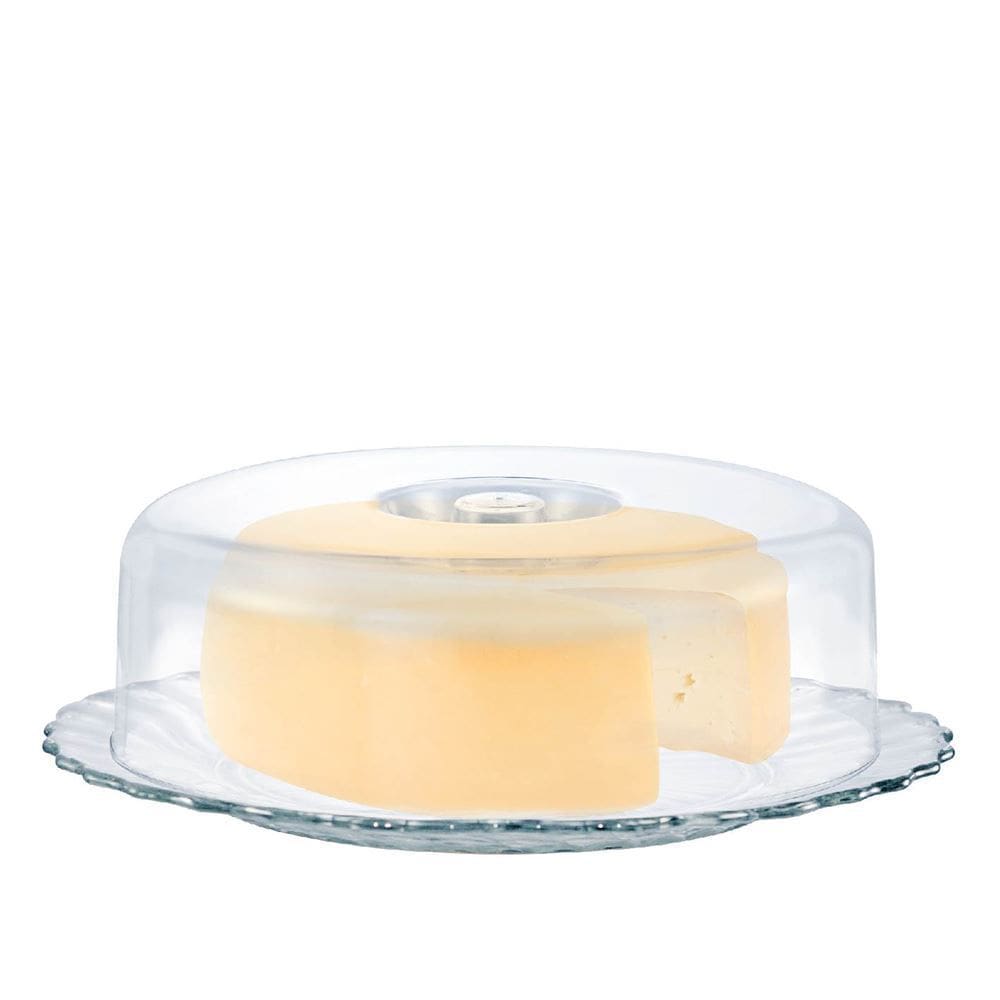 Queijeira de Vidro com Tampa Plástica Gourmet Ruvolo