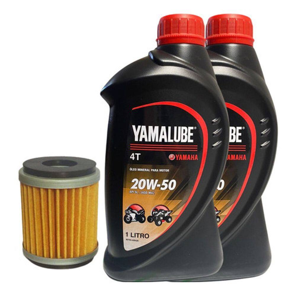 Kit Troca Oleo Yamalube 20w50 + Filtro Oleo Fazer 250 Xtz250