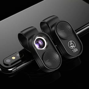 Microscópio de telefone Dpofirs com ampliação de 100x com luz LED