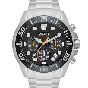 Relógio Orient SolarTerch Prata MBSSC260 P1SX 45mm
