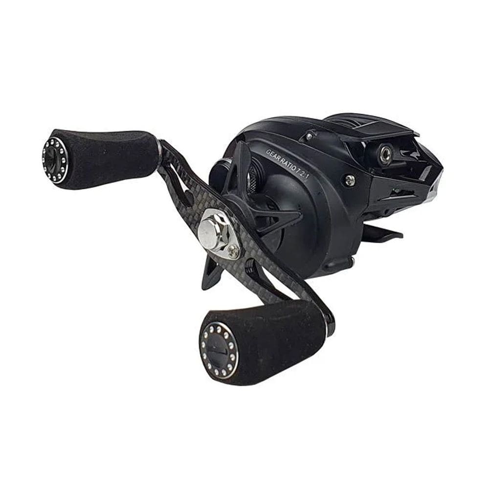 Carretilha Pesca Brasil Perfil Baixo Raptor Carbon 8 Rol. 7.2:1 Drag 6Kg