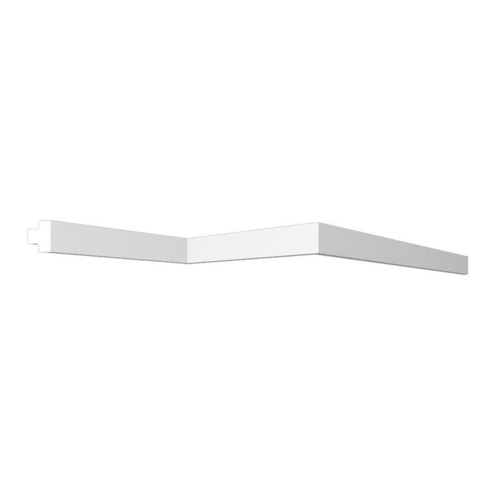 Kit com 5 Barras Rodameio Versátil Up236 Perfil de Poliestireno HomEstar 10m Branco