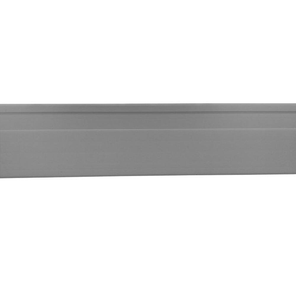 Kit com 10 Barras Rodapé de PVC 10cm x 15mm x 2,40m Master Bariri 24m Cinza