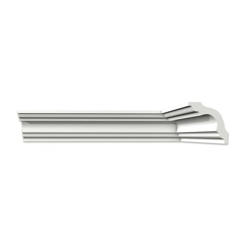 Kit com 5 Barras Roda Teto Perfil de Poliestireno K80 HomEstar 10m Branco