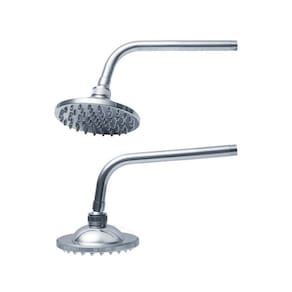 Kit 3 Chuveiros Redondo Articulável Metal Cromado Luxo Civitt Cinza