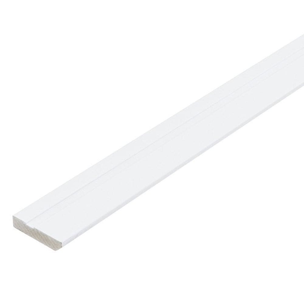 Kit com 30 Barras Rodapé de Mdf 7cm X 15mm X 1.85m Revestido Frisado 55,5m Branco