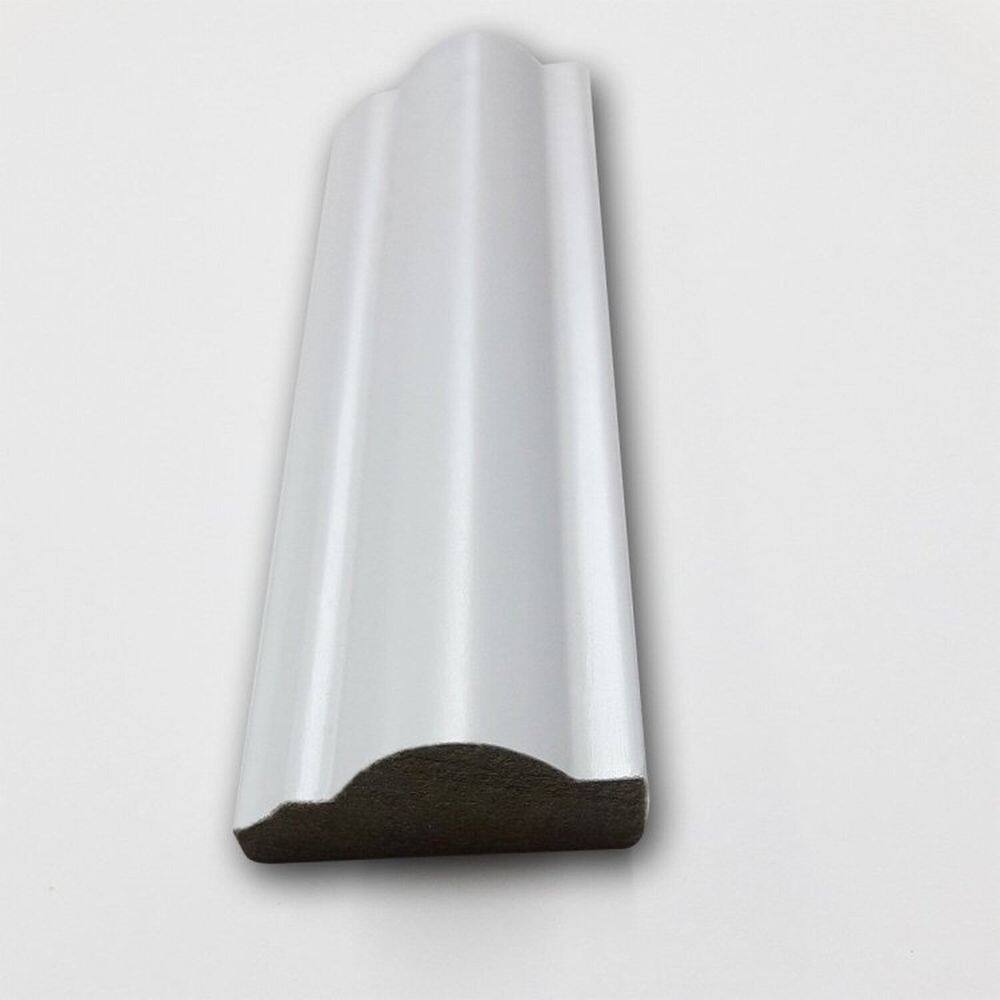 Kit com 15 Barras Rodameio de MDF Ultra 3cm x 15mm x 2.40m Premium Casablanca 36m Branco