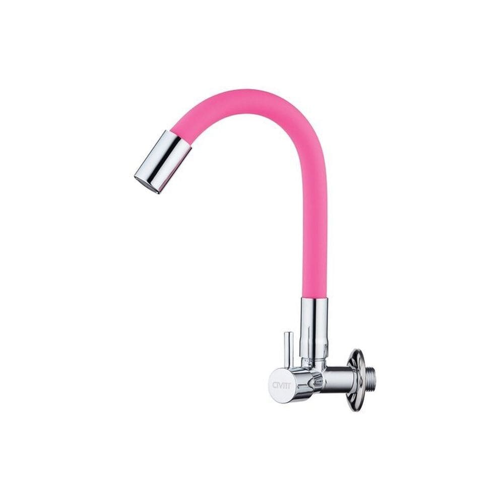 Kit 3 Torneiras Parede Flexivel em Metal Rosa