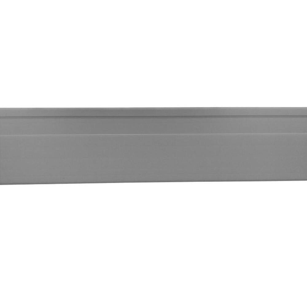 Kit com 30 Barras Rodapé de PVC 7cm x 15mm x 2,40m Master Bariri 72m Cinza