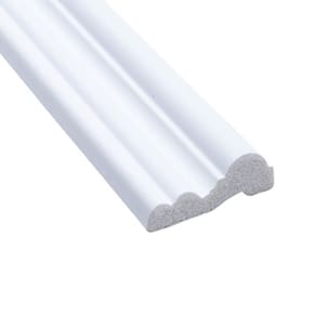 Kit com 20 Barras Rodameio de Poliestireno 4,5cm X 17mm Liso 48m Branco