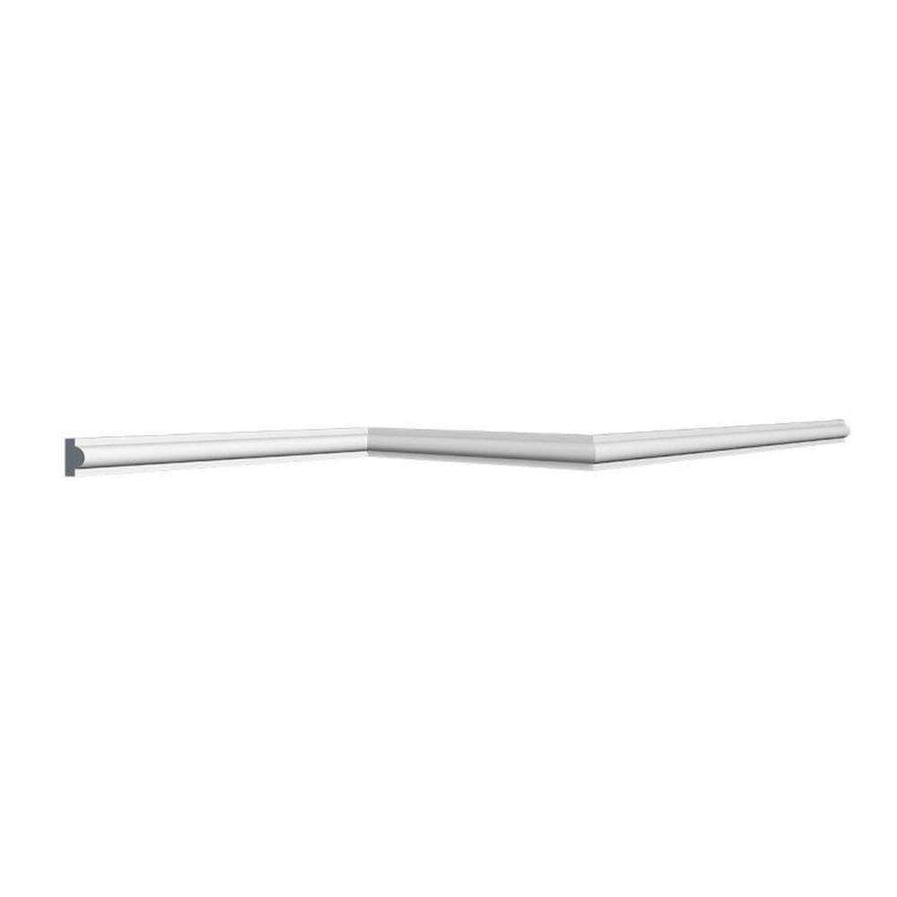 Kit com 5 Barras Roda Meio I20 Perfil de Poliestireno 10m Branco