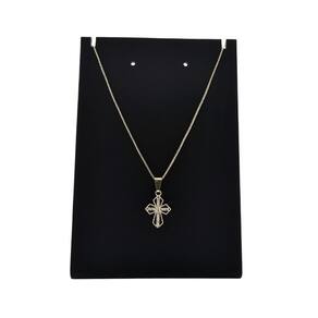 Colar Cruz com Zircônias Folheado a Ouro 18K