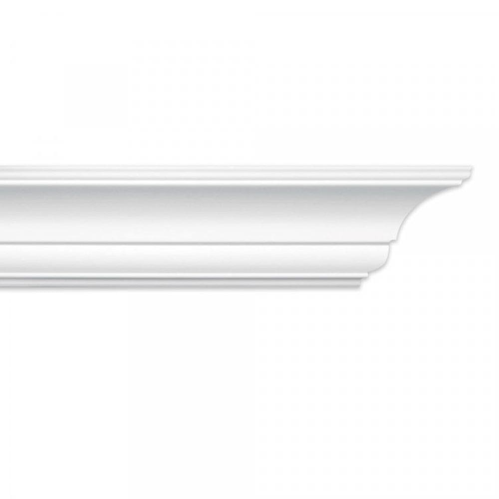 Kit com  10 Barras Roda Teto Perfil de Poliestireno AS HomEstar 20m Branco