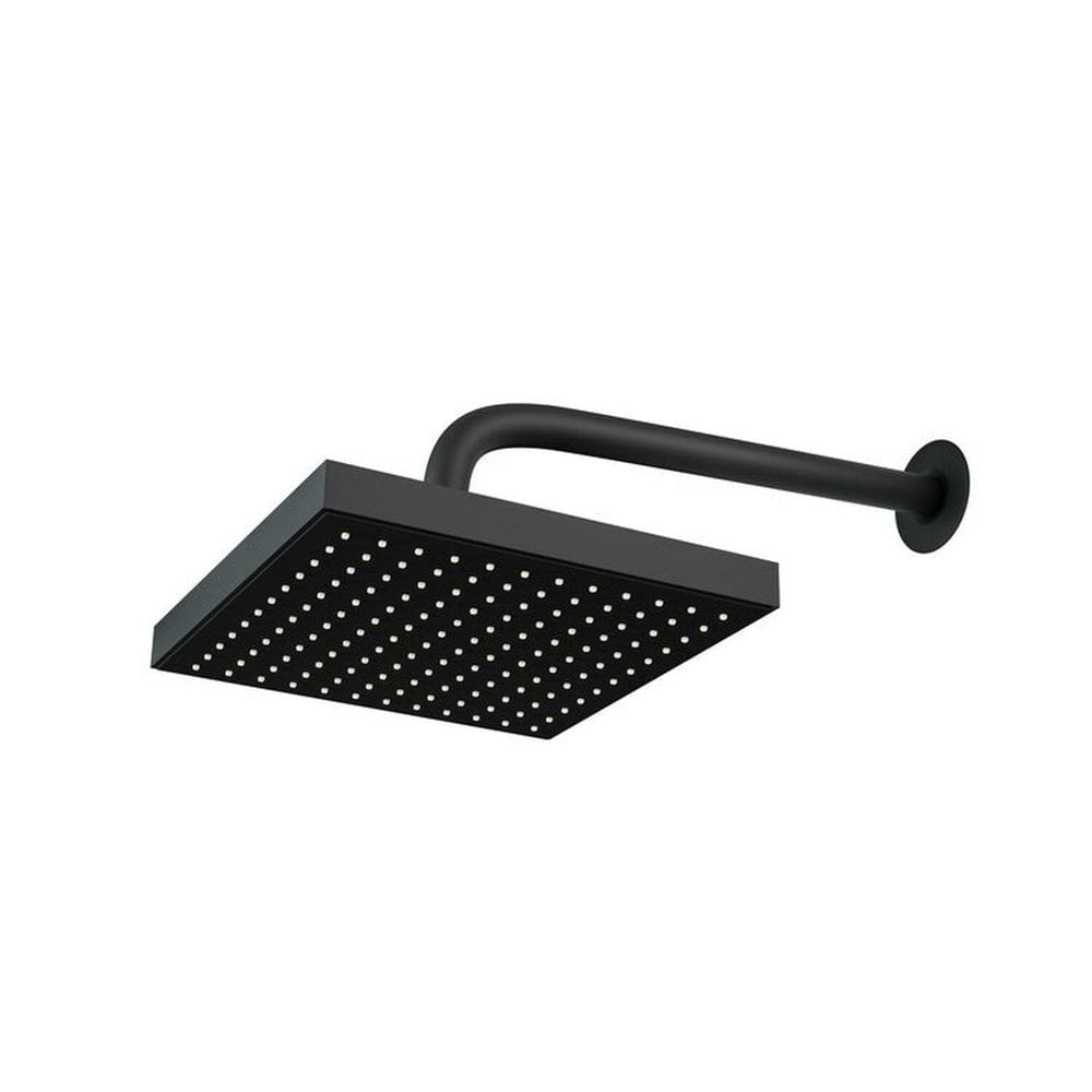 Kit 2 Chuveiros Quadrado Articulado Luxo Preto