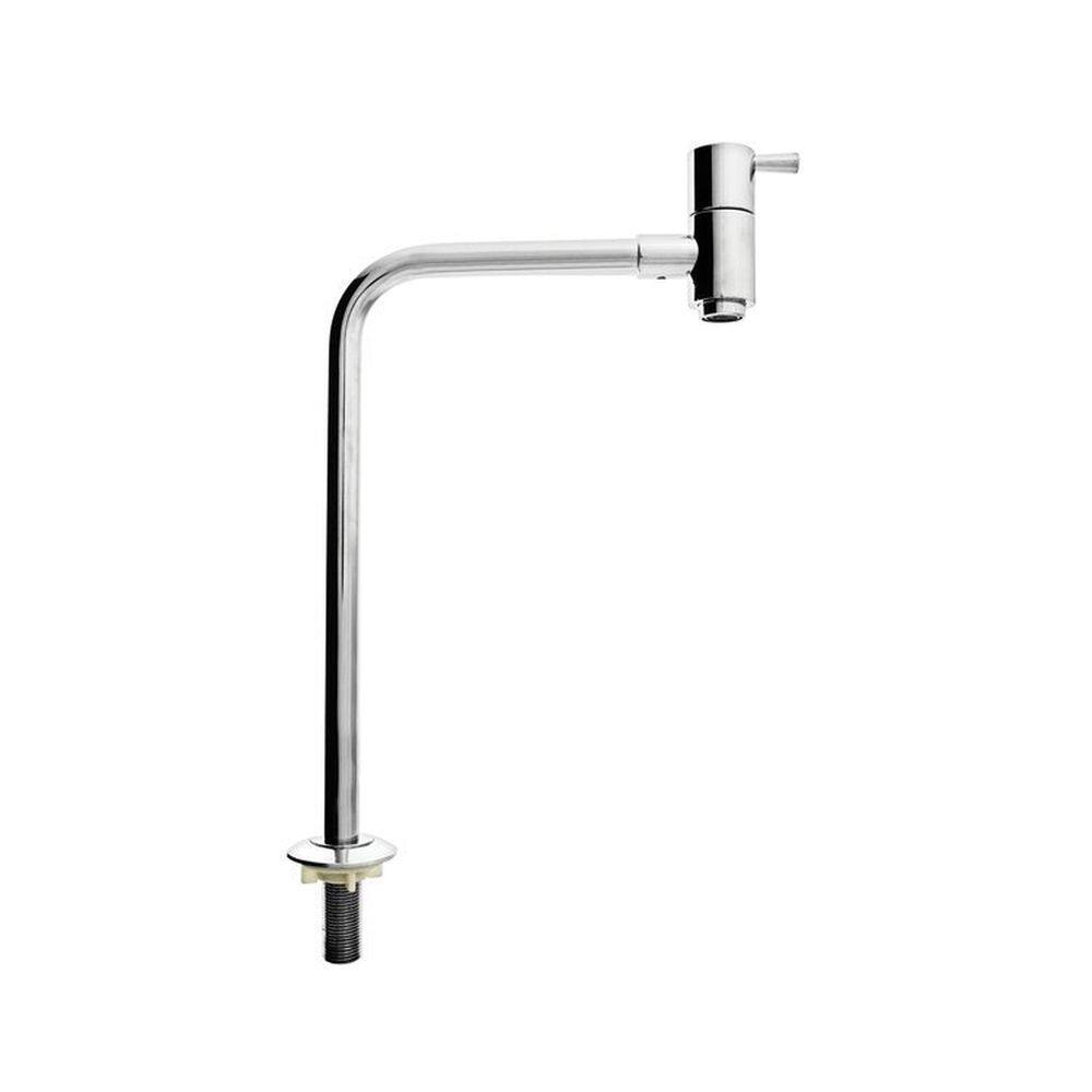 Kit 2 Torneiras Bancada Alta 90º Lavatório Metal 1/4 de Volta Civitt Cinza